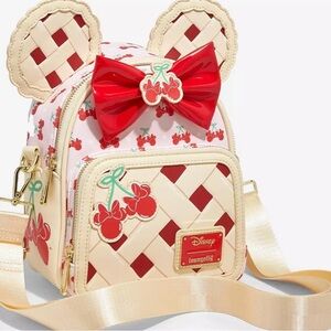 Loungefly Disney Cherry Basket Mini Backpack - Red & Cream